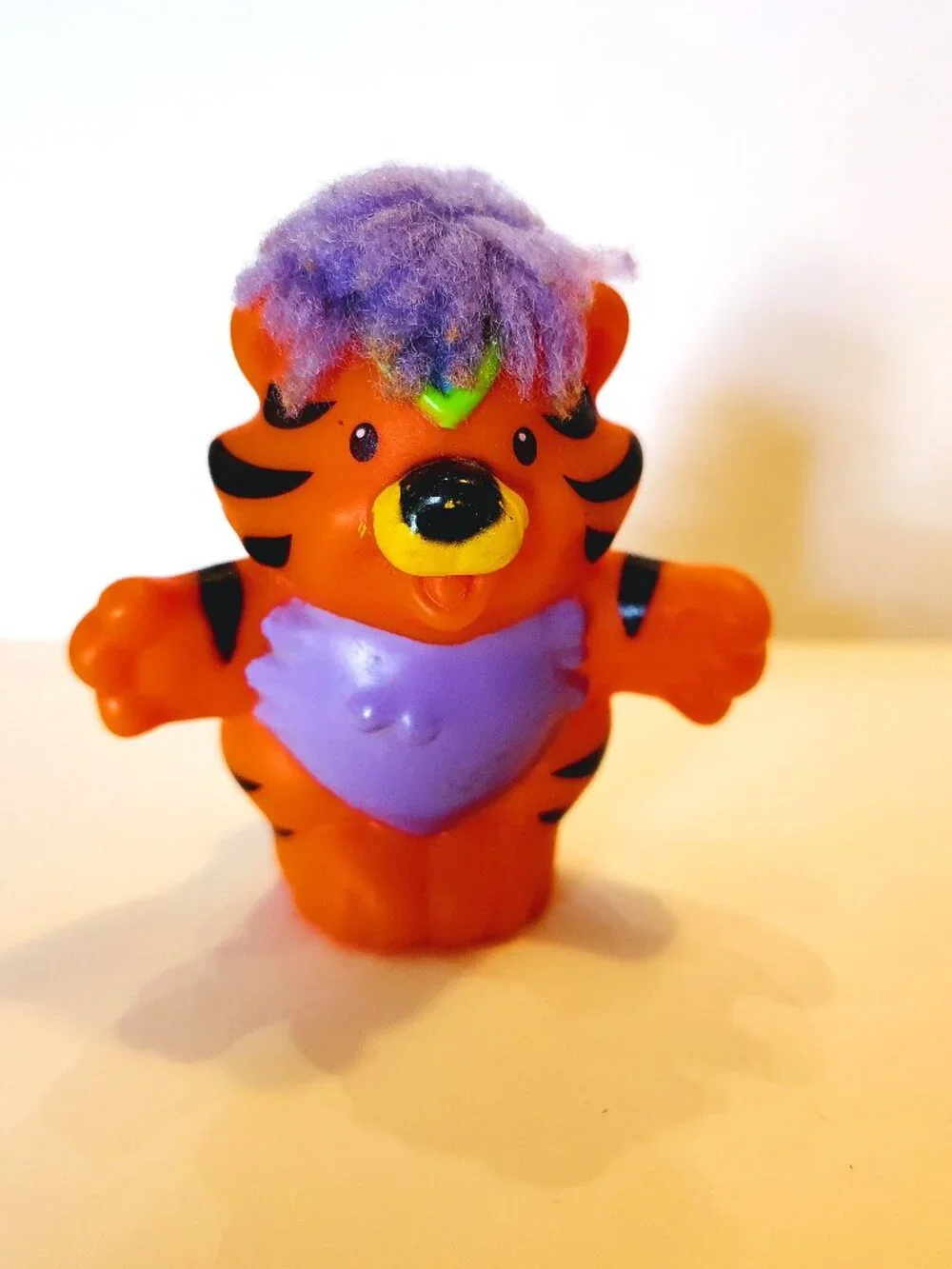 Fisher Price Little People Touch And Feel Tiger Fuzzy Purple Hair